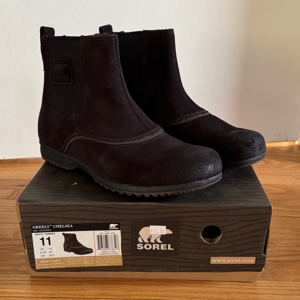 Sorel Greeley Chelsea Boots - Dark Brown